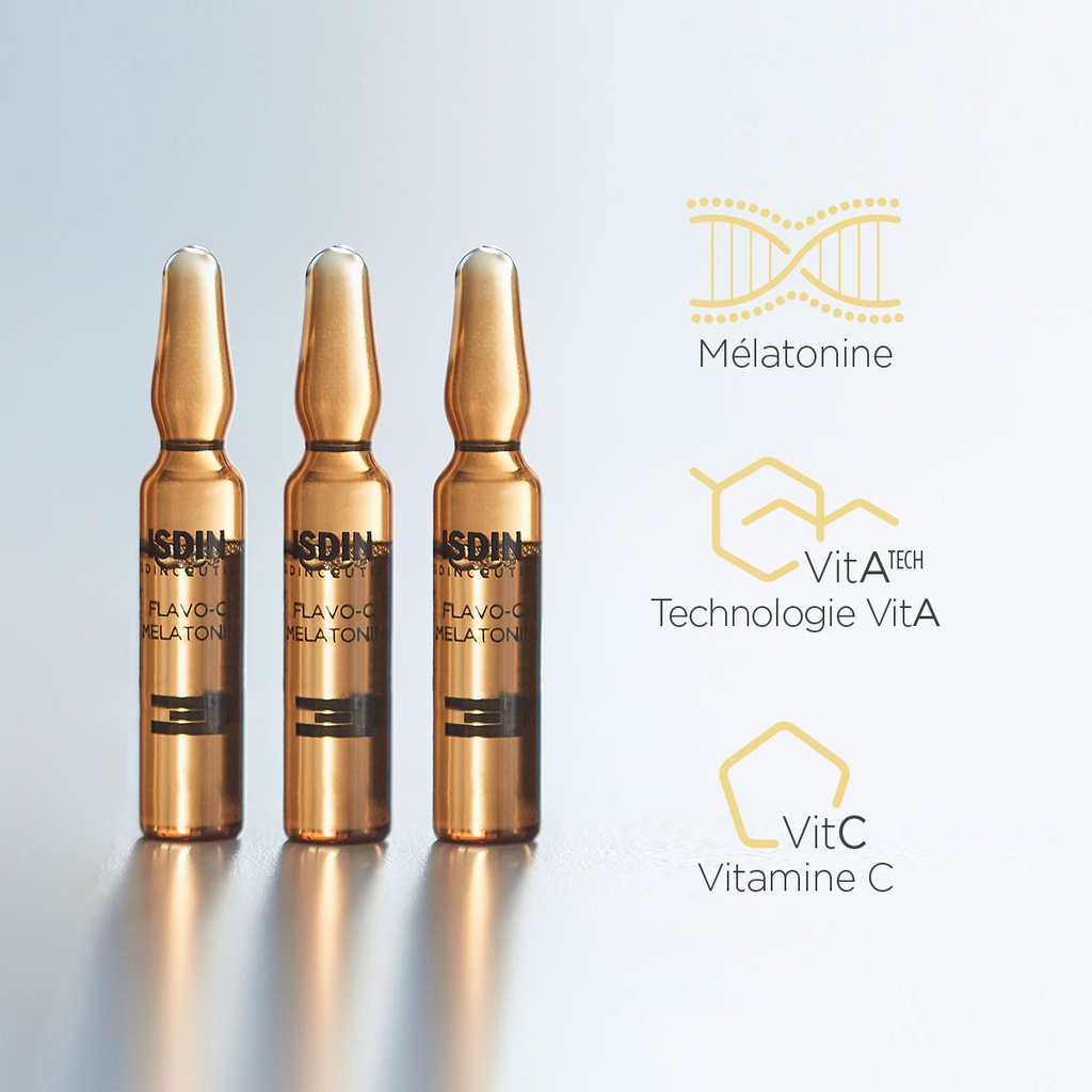 ISDIN FLAVO-C MÉLATONINE SÉRUM RÉPARATEUR NUIT 10 AMPOULES | Para original