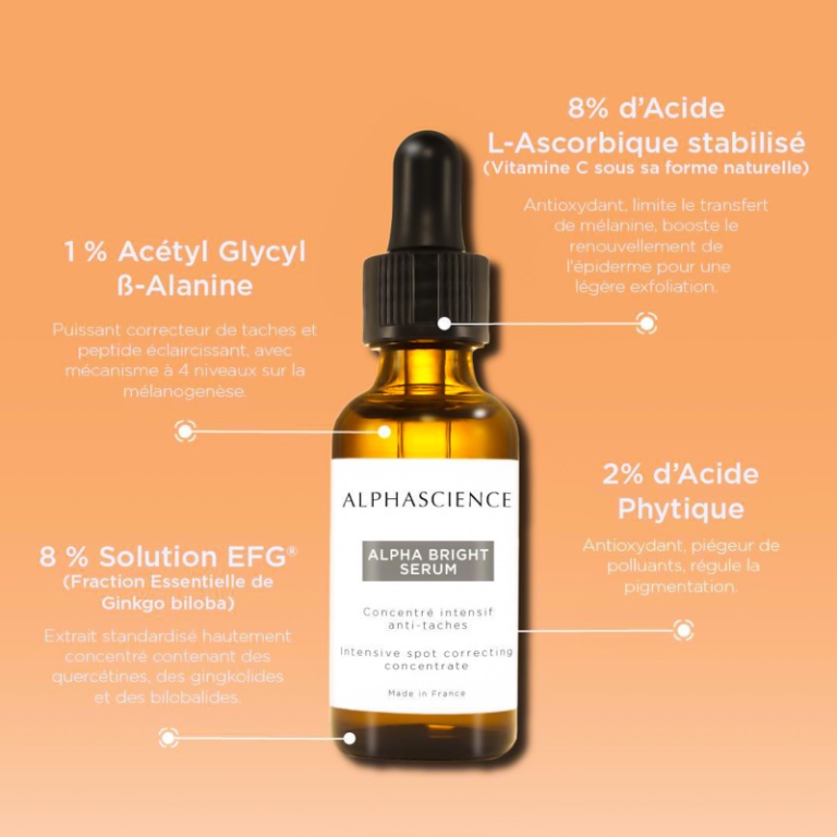 ALPHASCIENCE ALPHA BRIGHT SERUM CONCENTRE INTENSIF ANTI-TACHES 20ML