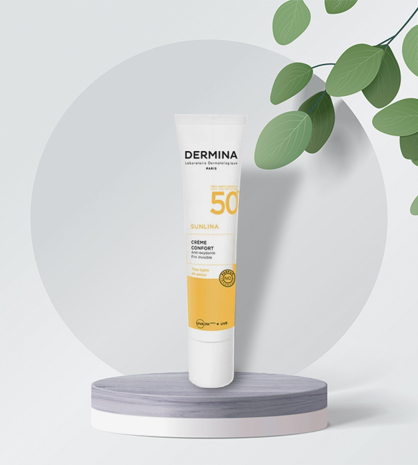 DERMINA SUNLINA CREME CONFORT SPF50+ INVISIBLE 40ML