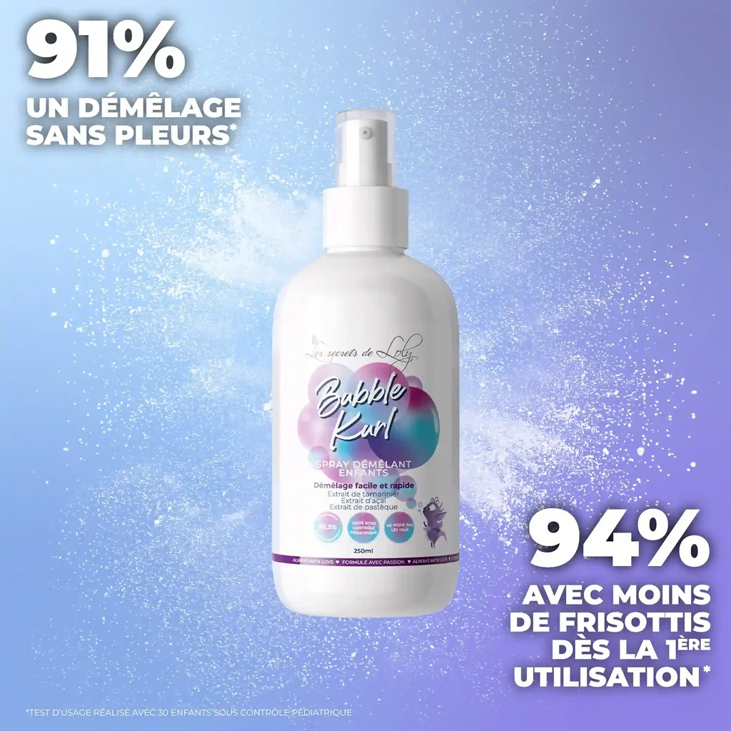 LES SECRETS DE LOLY BUBBLE KURL SPRAY DEMELANT ENFANTS 250ML
