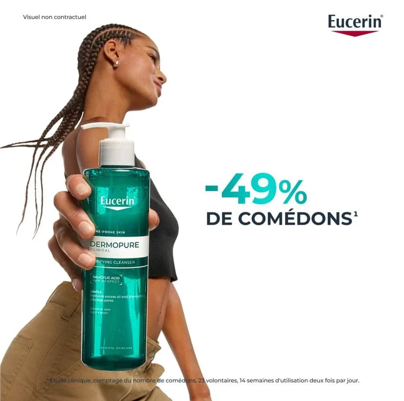 EUCERIN DERMOPURE CLINICAL GEL NETTOYANT PURIFIANT 200ML