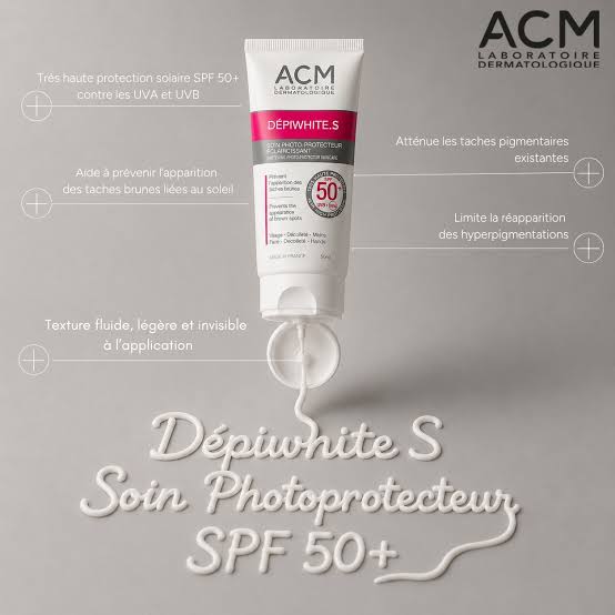 ACM DEPIWHITE S SOIN PHOTOPROTECTEUR ECLAIRCISSANT SPF50+ 50ML