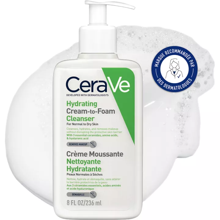 CERAVE CREME MOUSSANTE NETTOYANTE HYDRATANTE 236ML