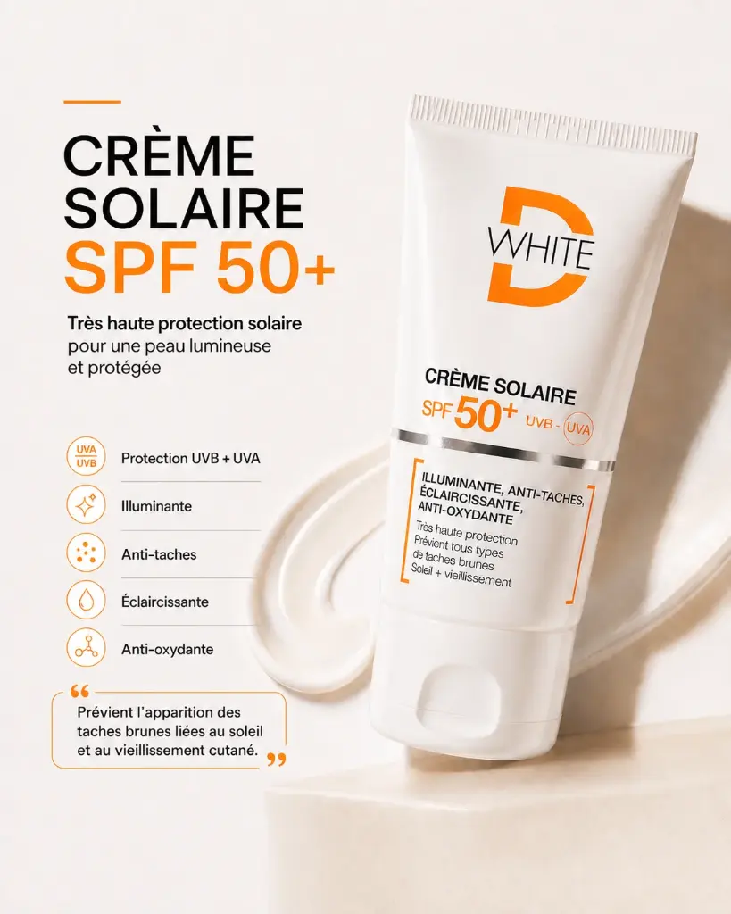 D-WHITE CREME SOLAIRE INVISIBLE SPF50+ 50ML