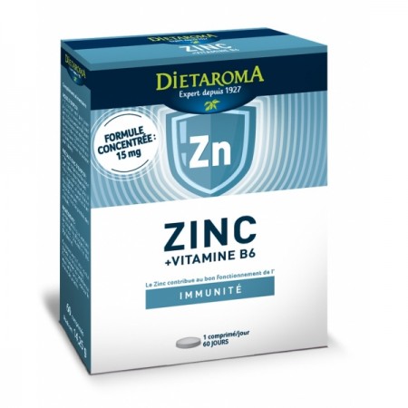 DIETAROMA ZINC + VITAMINE B6 - IMMUNITE - 60 COMPRIMES