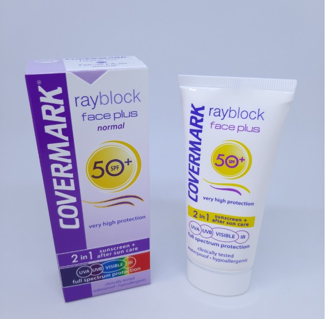 COVERMARK RAYBLOCK FACE PLUS NORMAL NON TINTED SPF50 50ML