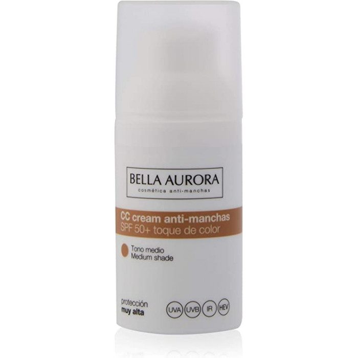 BELLA AURORA CC CREME ANTI-TACHES SPF50+ TEINTE MEDIUM 30ML