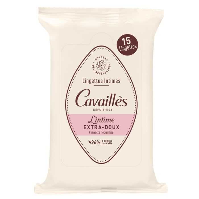 ROGE CAVAILLES LES LINGETTES INTIME EXTRA DOUX 15U