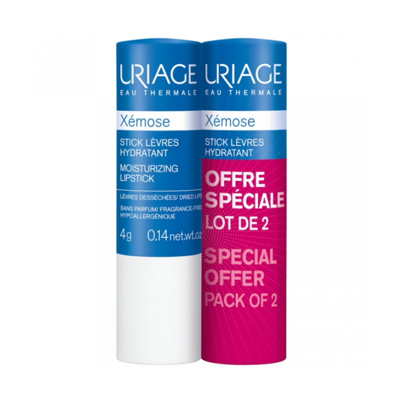 URIAGE XEMOSE STICK LEVRES DUO HYDRATANT 4G*2