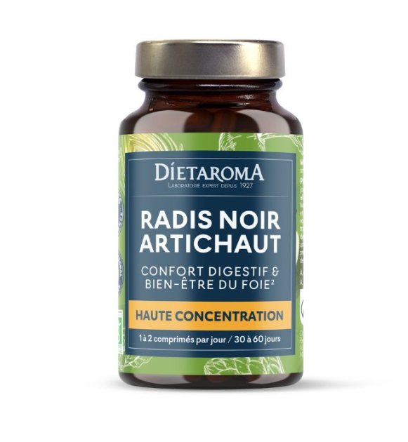 DIETAROMA RADIS NOIR ARTICHAUT - CONFORT DIGESTIF &amp; BIEN-ETRE DU FOIE - 60 COMPRIMES