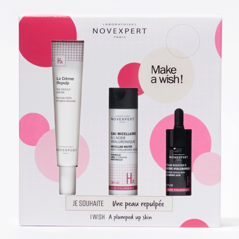 NOVEXPERT PACK CREME REPULP + BOOSTER HA & EAU MICELLAIRE HA OFFERTS 
