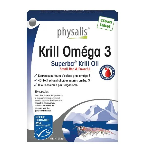 PHYSALIS KRILL OMEGA 3 30 CAPSULES