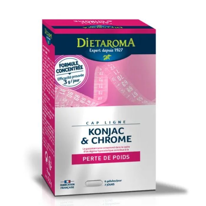 DIETAROMA CAP LIGNE KONJAC &amp; CHROME - PERTE DE POIDS - 40 GELULES