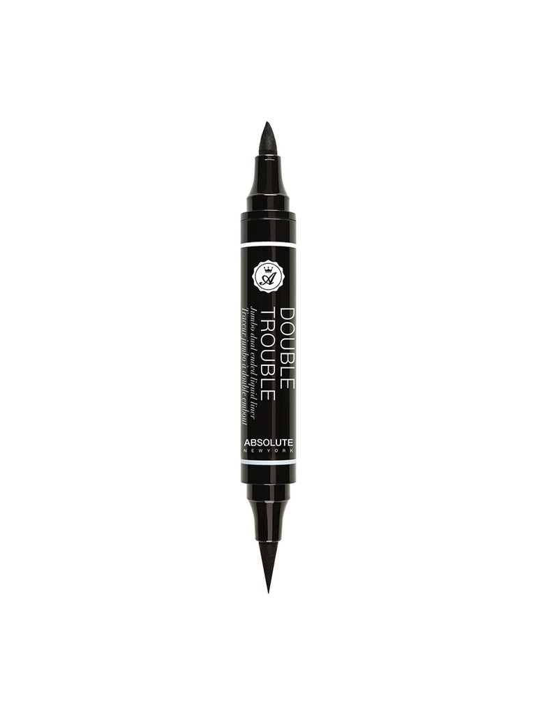 ABSOLUTE NY LIQUID EYELINER DOUBLE TROUBLE - BLACK ABLL06