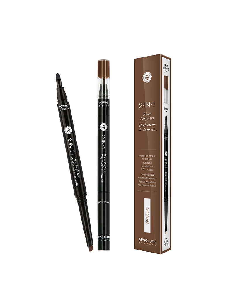 ABSOLUTE NY 2IN1 BROW PERFECTER - DARK BRUNETTE AEBD02