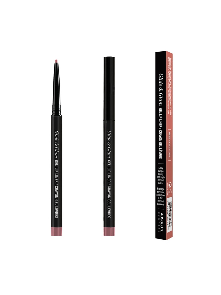 ABSOLUTE NY GLIDE &amp; GLAM GEL LIP LINER - SOFT ROSE MDGL11