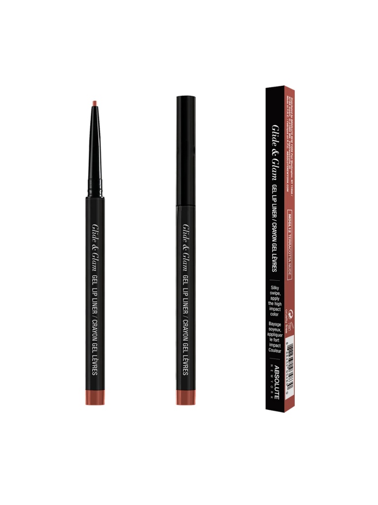 ABSOLUTE NY GLIDE &amp; GLAM GEL LIP LINER - TERRACOTTA NUDE MDGL12