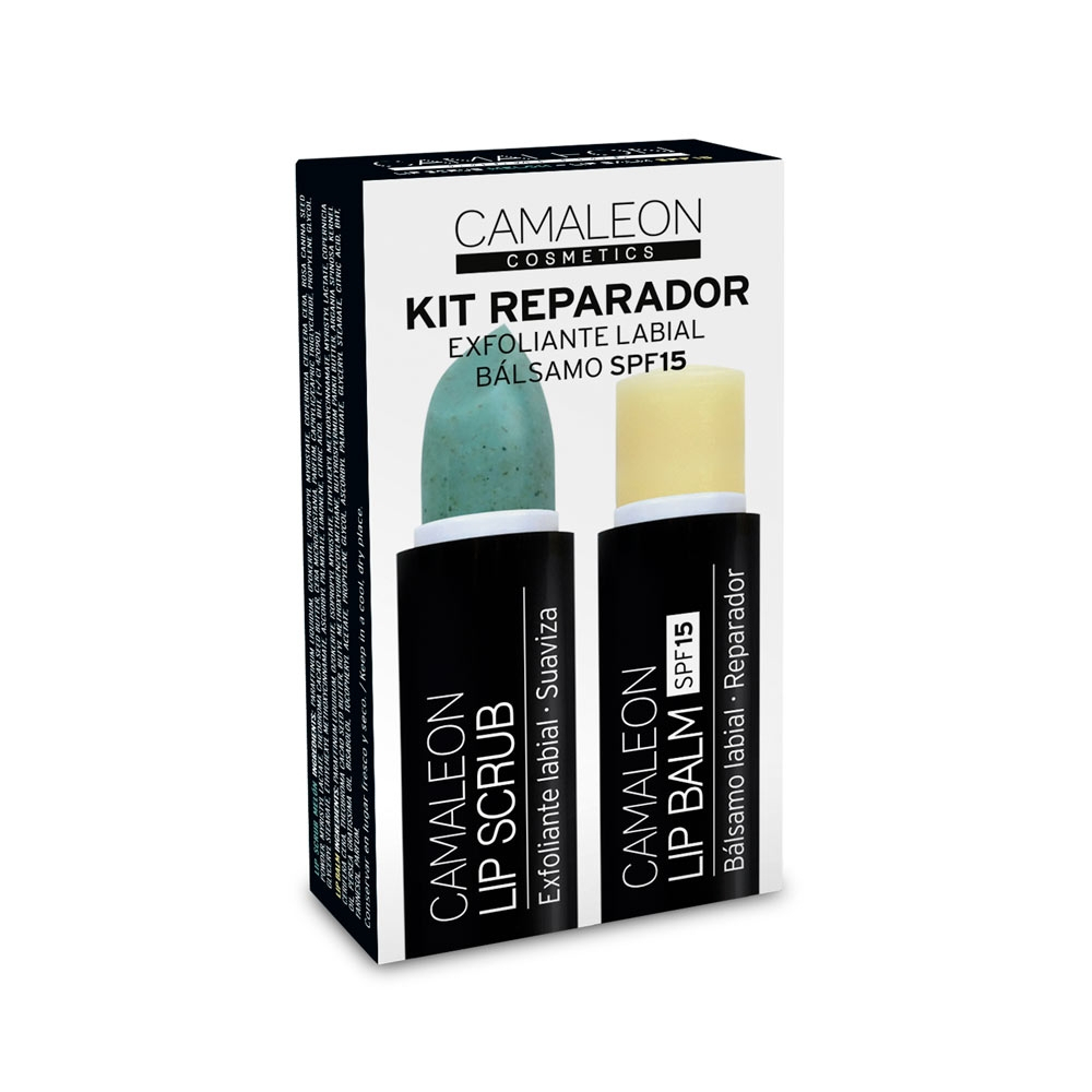 CAMALEON REPAIR KIT LIP BALM SPF15 + LIP SCRUB MELON