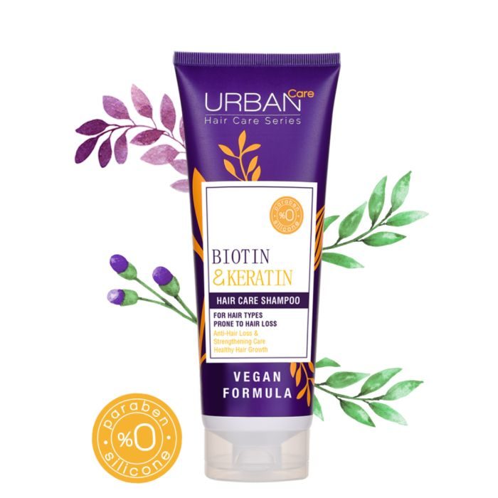 URBAN  SHAMPOOING FORTIFIANT ANTICHUTE BIOTINE ET KERATINE 250 ML