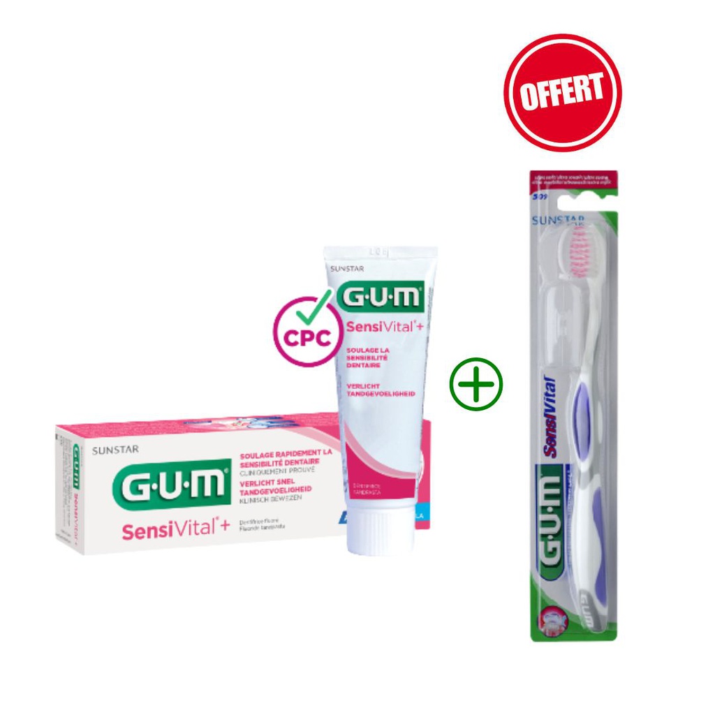 GUM PACK DENTIFRICE SENSIVITAL + BAD SENSIVITAL 509