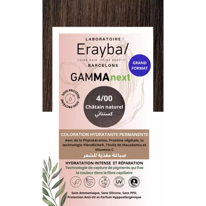 ERAYBA GAMMA NEXT 4/00 CHATAIN NATUREL 100ML