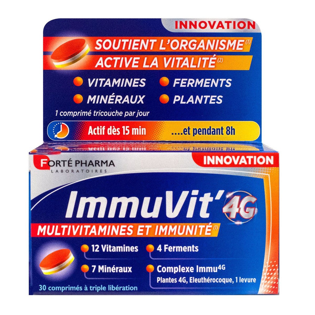 FORTE PHARMA IMMUVIT'4G MULTIVITAMINES ET IMMUNITE - 30 COMPRIMES