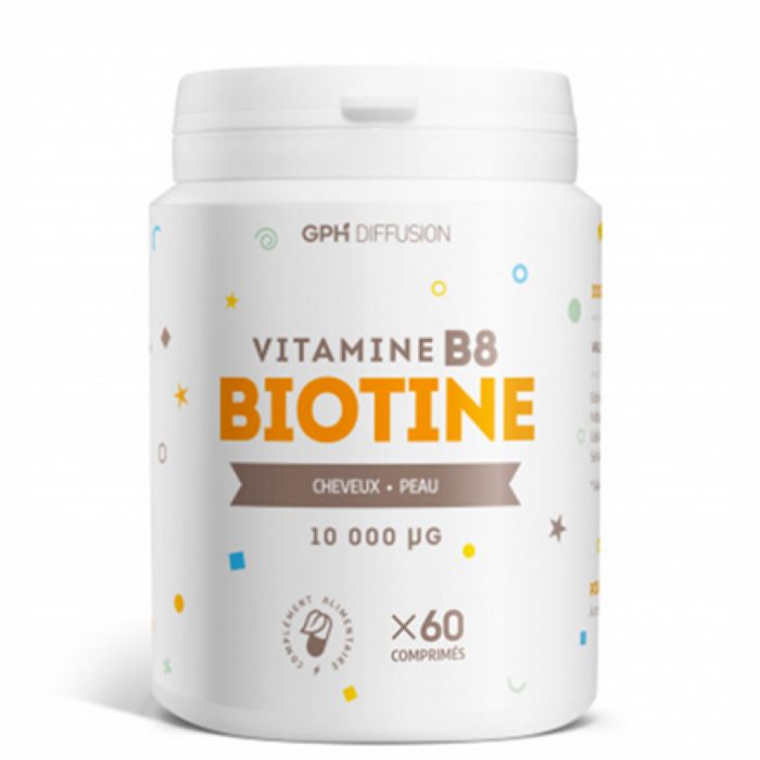 GPH VITAMINE B8 BIOTINE 10 000μg - 60 COMPRIMES