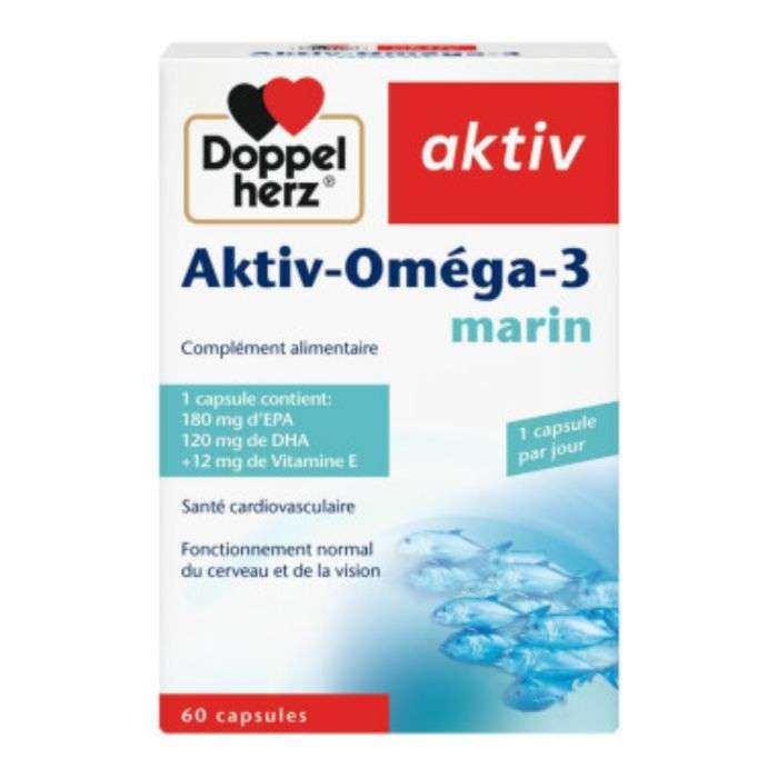 DOPPELHERZ AKTIV OMEGA 3 MARIN 60 CAPSULES