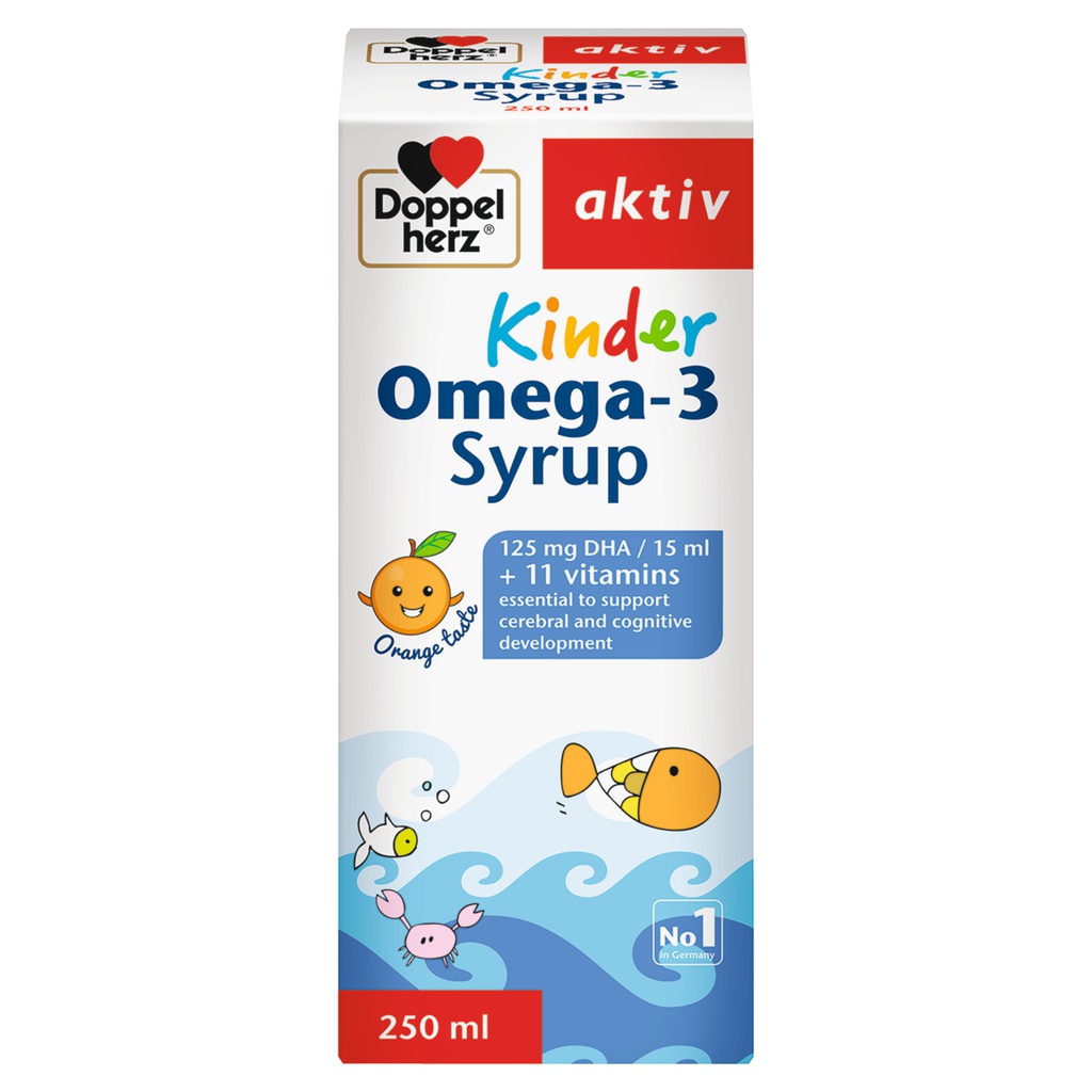 DOPPELHERZ AKTIV OMEGA 3 JUNIOR MULTIVITAMINE 250ML