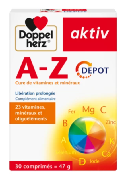 DOPPELHERZ AKTIV A-Z DEPOT - 30 COMPRIMES