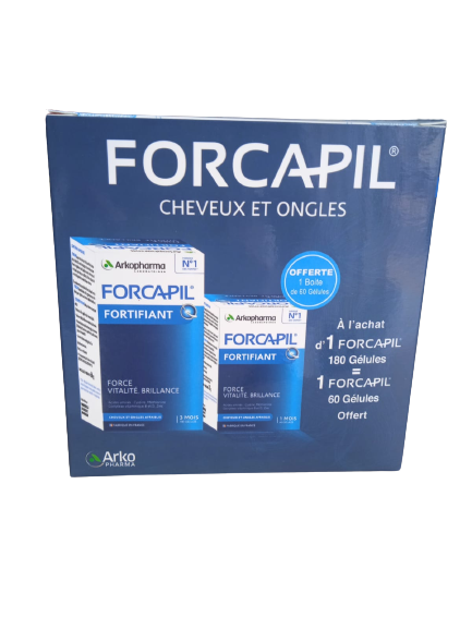 ARKOPHARMA FORCAPIL PACK CHEVEUX &amp; ONGLES 180 GELULES + 60 GELULES OFFERT