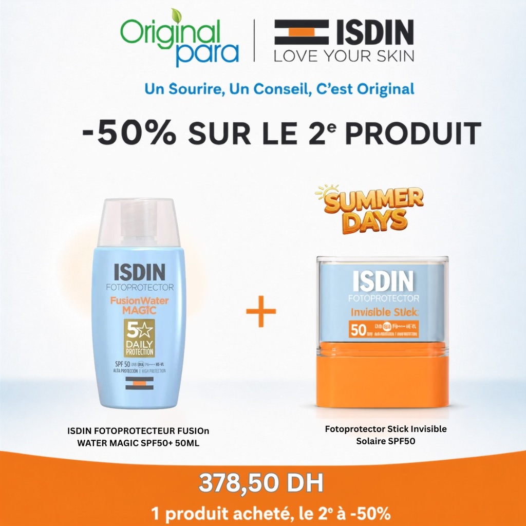 ISDIN PROMO FUSION WATER MAGIC + STICK INVISIBLE 