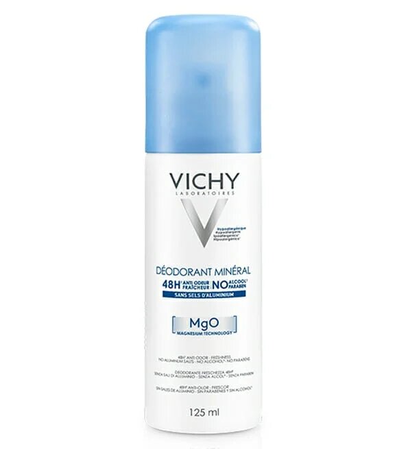 VICHY DEODORANT MINERAL 48H MgO AEROSOL 125ML