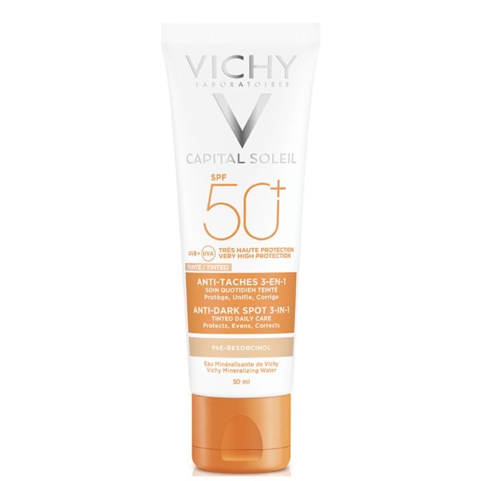 VICHY CAPITAL SOLEIL SOIN ANTI-TACHES 3EN1 TEINTE SPF50+ 50ML