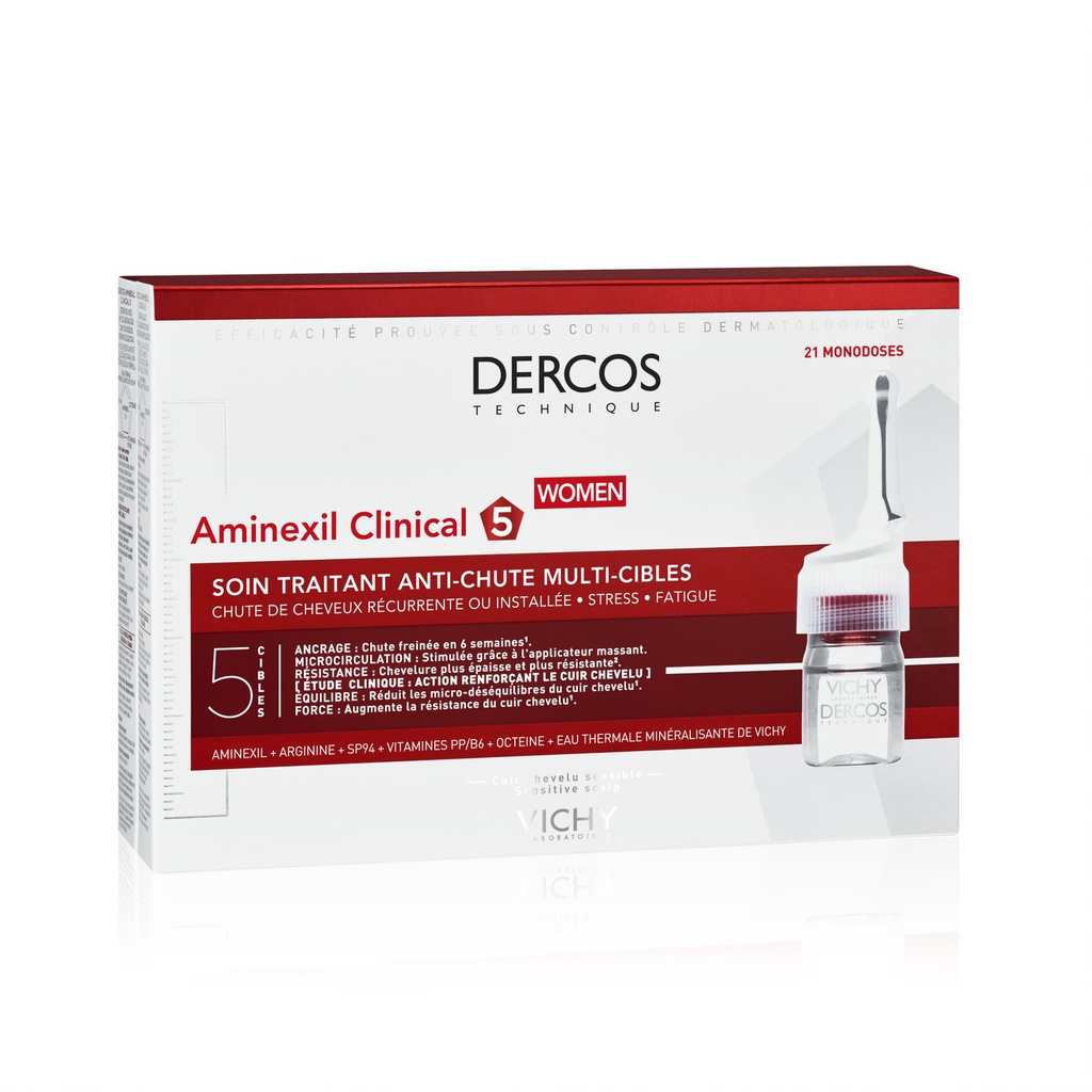 VICHY DERCOS AMINEXIL CLINICAL 5 FEMMES 21 AMPOULES