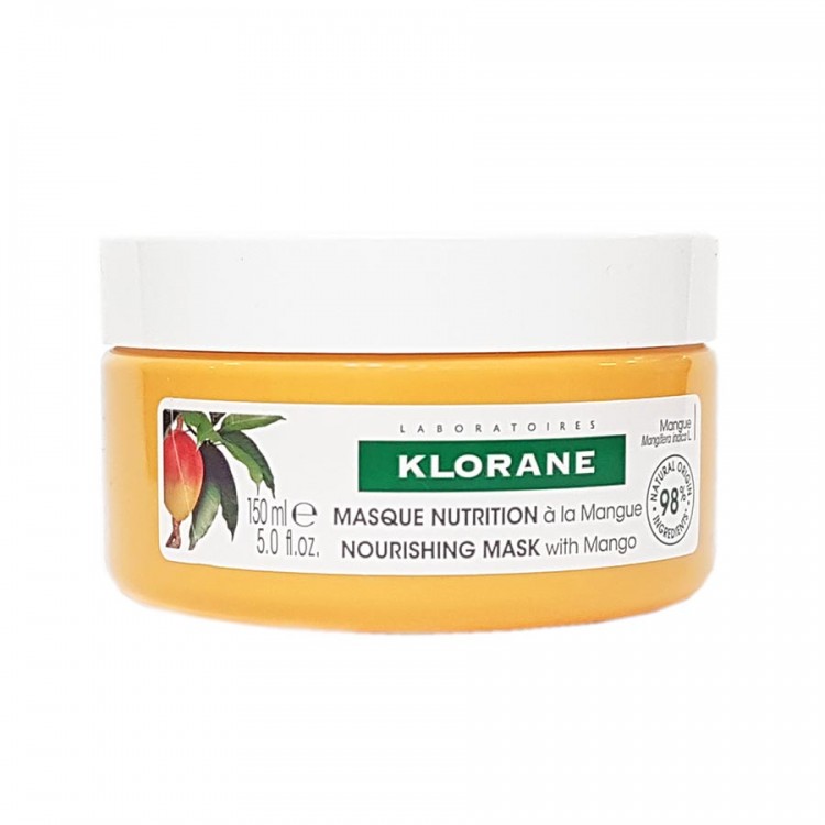 KLORANE MASQUE NUTRITION AU BEURRE DE MANGUE CHEVEUX SECS 150ML