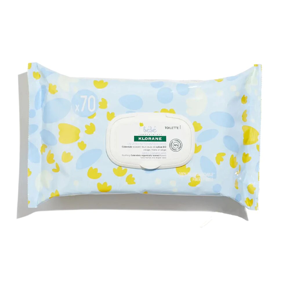KLORANE BEBE LINGETTES NETTOYANTE DOUCEUR 70U