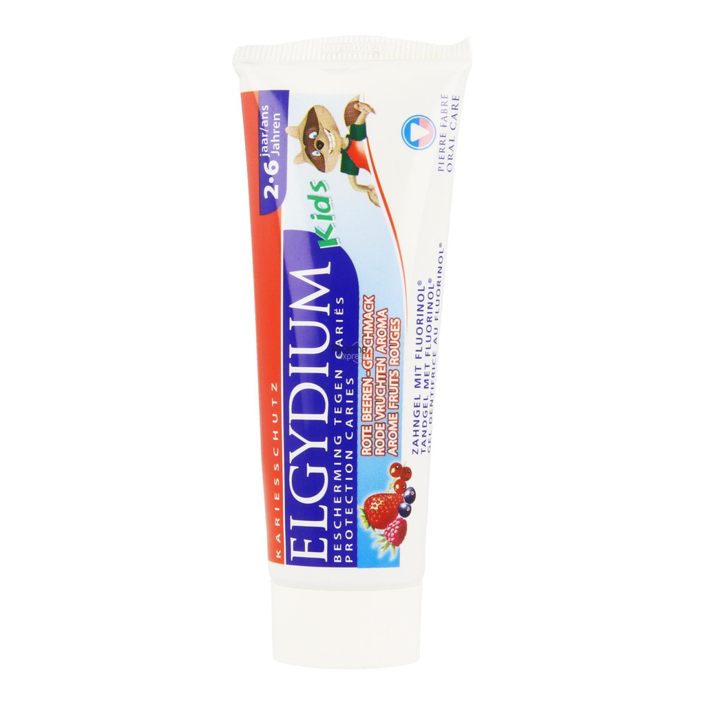 ELGYDIUM DENTIFRICE KIDS 2-6A - GOUT FRUITS ROUGES 50ML