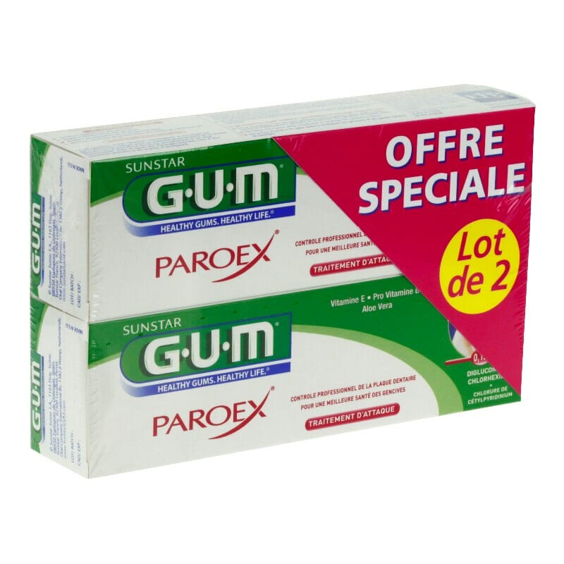 GUM DENTIFRICE PAROEX 2*75ML 1770