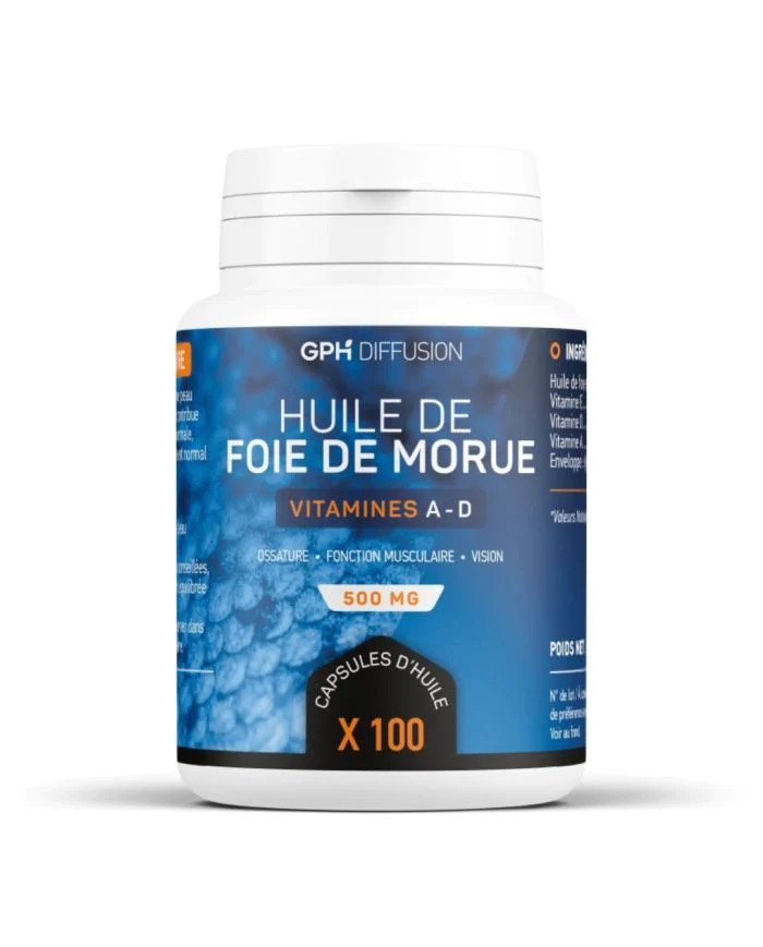 GPH HUILE DE FOIE DE MORUE 500MG - 100 CAPSULES