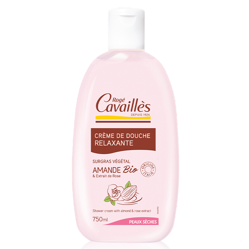 ROGE CAVAILLES CREME DE DOUCHE SURGRAS ACTIF AMANDE ET ROSE 750ML