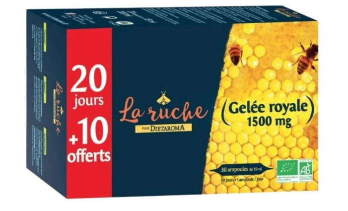 DIETAROMA LA RUCHE GELEE ROYALE 1500MG BIO - 30 AMPOULES