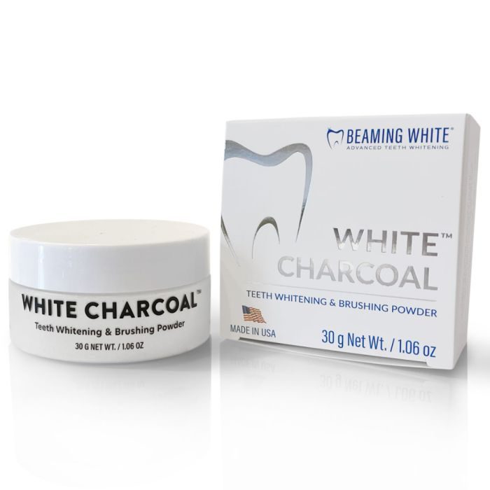 BEAMING WHITE WHITE CHARCOAL TEETH WHITENING &amp; BRUSHING POWDER 30G