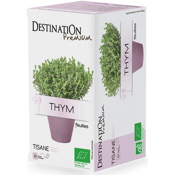 DESTINATION PREMIUM THYM TISANE BIO 20 SACHETS