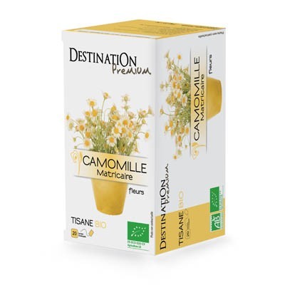 DESTINATION PREMIUM CAMOMILLE TISANE BIO 20 SACHETS