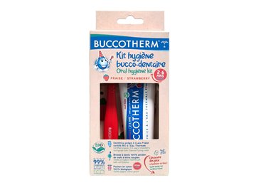 BUCCOTHERM KIT DENTIFRICE BIO ENFANT 2-6 ANS - GOUT FRAISE 50ML