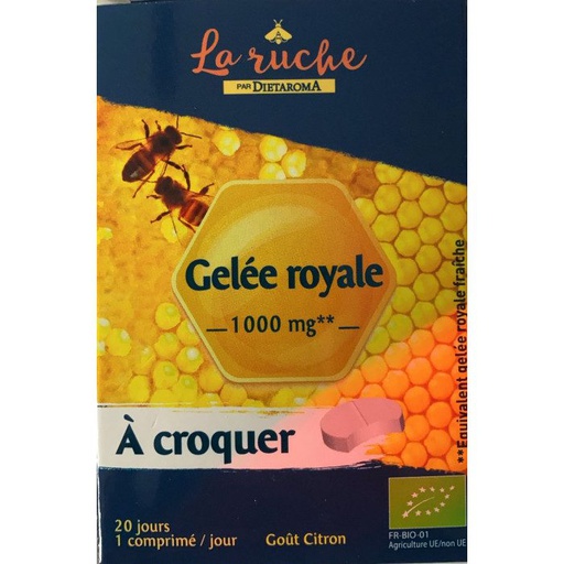 DIETAROMA LA RUCHE GELEE ROYALE A CROQUER 1000MG - 20 COMPRIMES