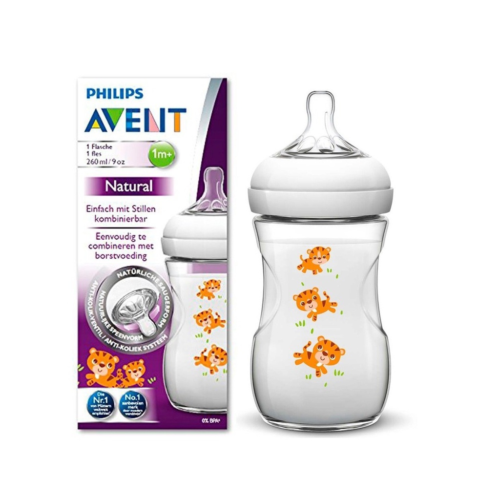 AVENT BIBERON NATURAL 2.0 9OZ TIGER