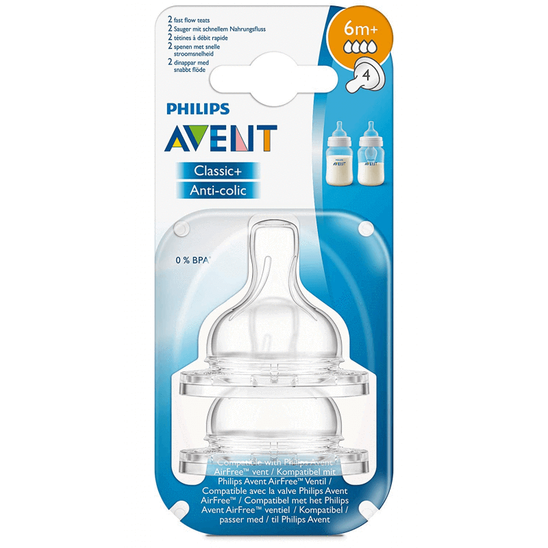 AVENT 2 TETINES CLASSIC ANTI-COLIC 6M+