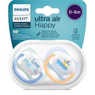 AVENT SUCETTES ULTRA AIR HAPPY 0-6M GARCON MAMA-BATEAU 2U